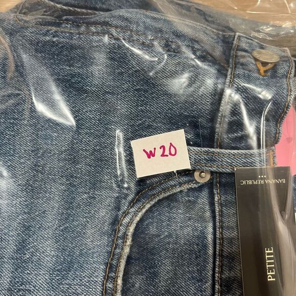 Banana Republic Beau Jeans Women's 30/10 P Denim‎ Knee Patches Straight Stretch - Picture 8 of 8